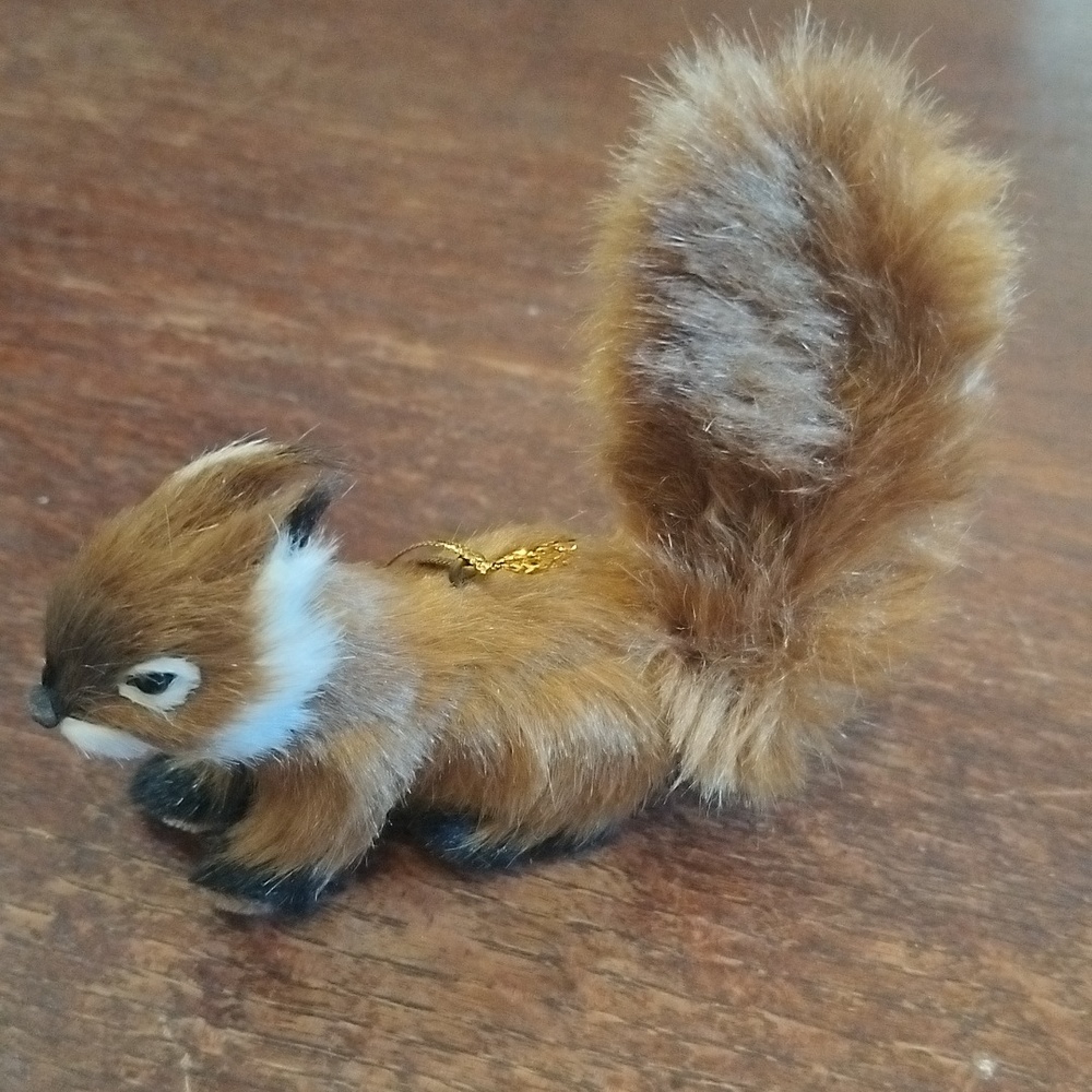 Brown Fur Squirrel Ornament 319SC1